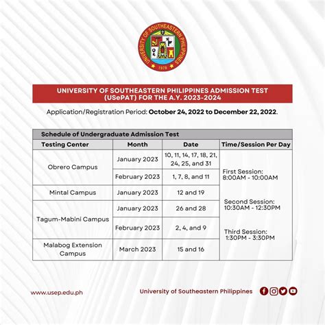 usep admission|USeP Admission Test (USePAT) for Academic Year 2023.